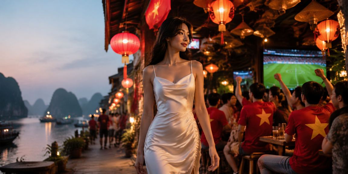 Không gian giải trí casino hiện đại tại Việt Nam với ánh đèn rực rỡ và bầu không khí sôi động